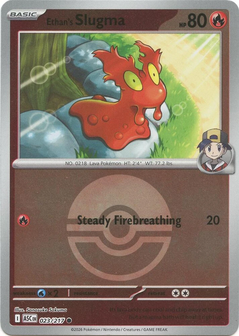 Ethan's Slugma (Poke Ball) - 023/217 - Common - Reverse Holo