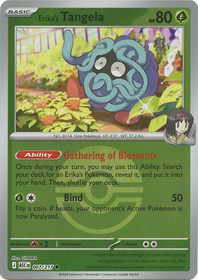 Erika's Tangela (Poke Ball) - 007/217 - Common - Reverse Holo
