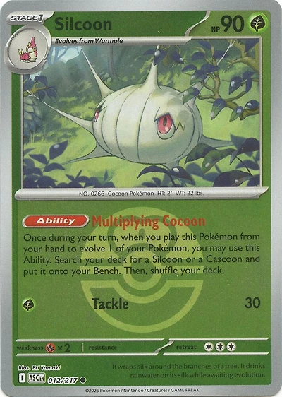 Silcoon (Love Ball) - 012/217 - Common - Reverse Holo