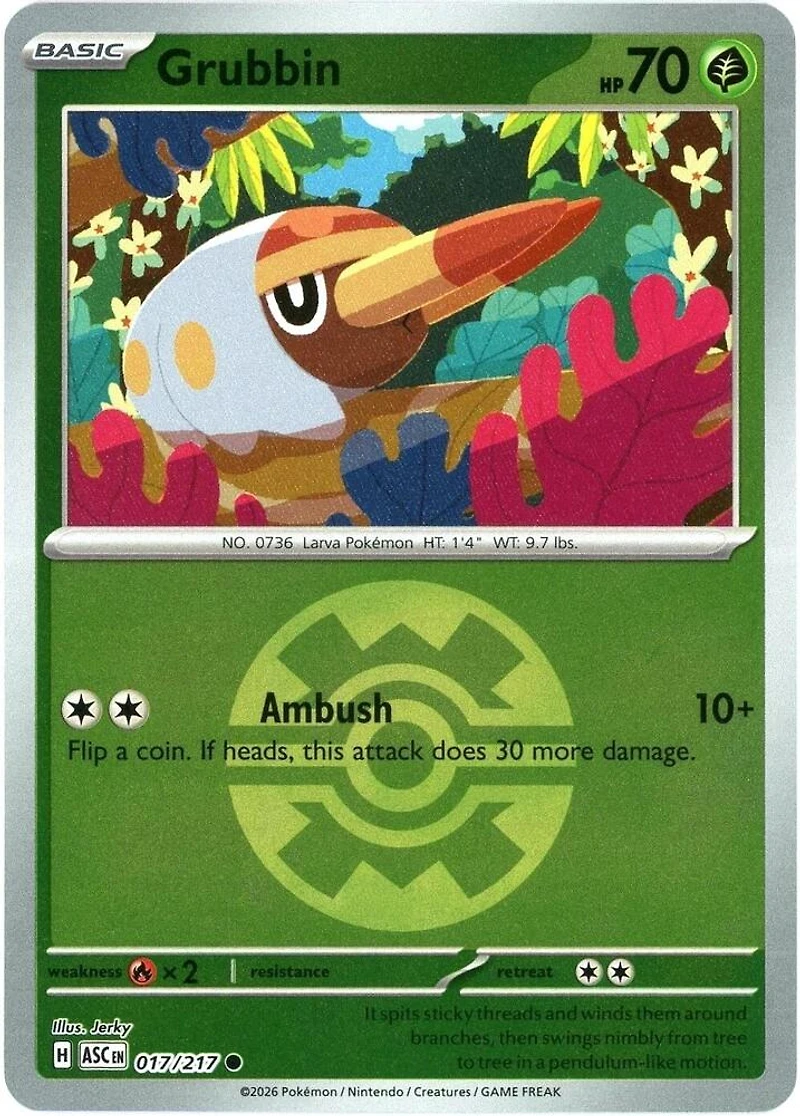 Grubbin (Quick Ball) - 017/217 - Common - Reverse Holo