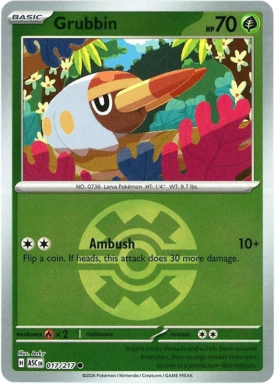 Grubbin (Quick Ball) - 017/217 - Common - Reverse Holo