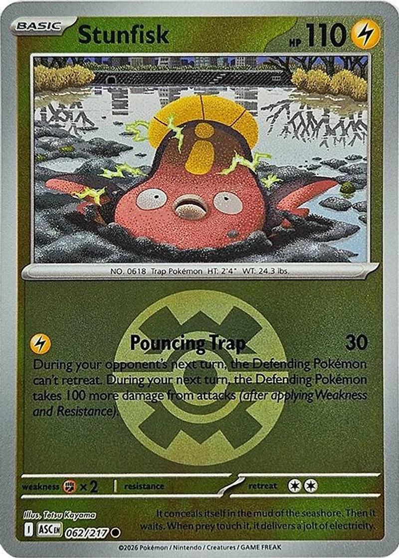 Stunfisk (Quick Ball) - 062/217 - Common - Reverse Holo