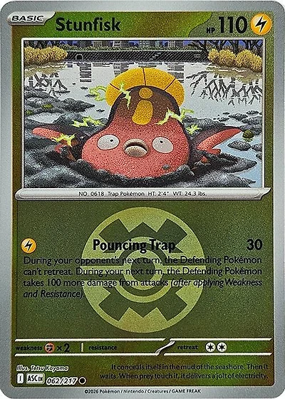 Stunfisk (Quick Ball) - 062/217 - Common - Reverse Holo