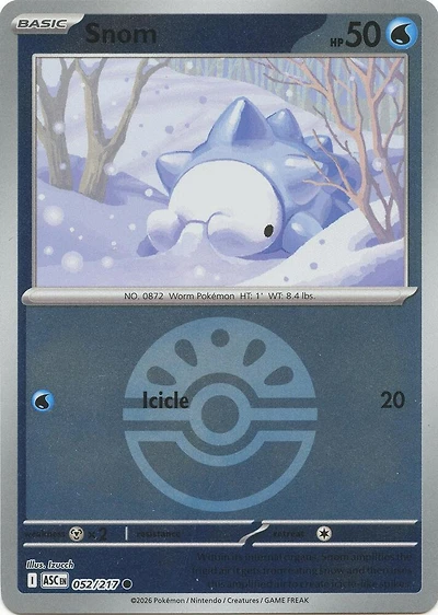 Snom (Friend Ball) - 052/217 - Common - Reverse Holo