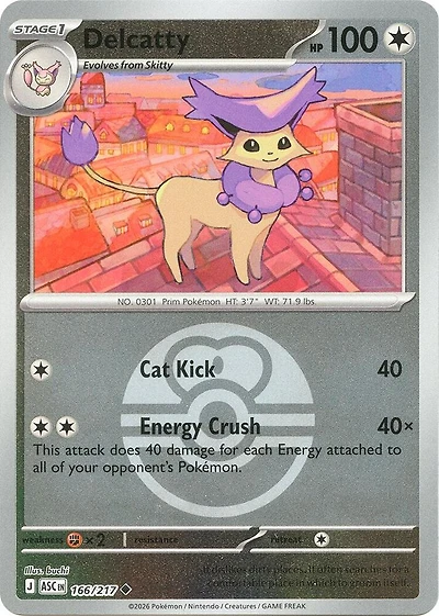 Delcatty (Love Ball) - 166/217 - Uncommon - Reverse Holo
