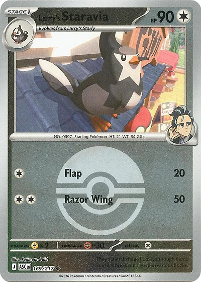 Larry's Staravia (Poke Ball) - 169/217 - Uncommon - Reverse Holo