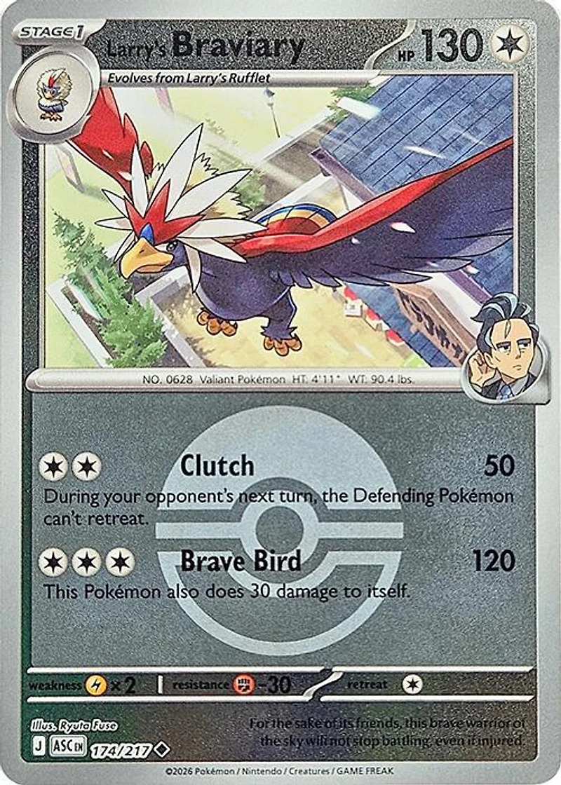 Larry's Braviary (Poke Ball) - 174/217 - Uncommon - Reverse Holo