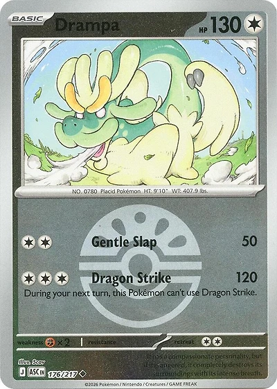 Drampa (Friend Ball) - 176/217 - Uncommon - Reverse Holo