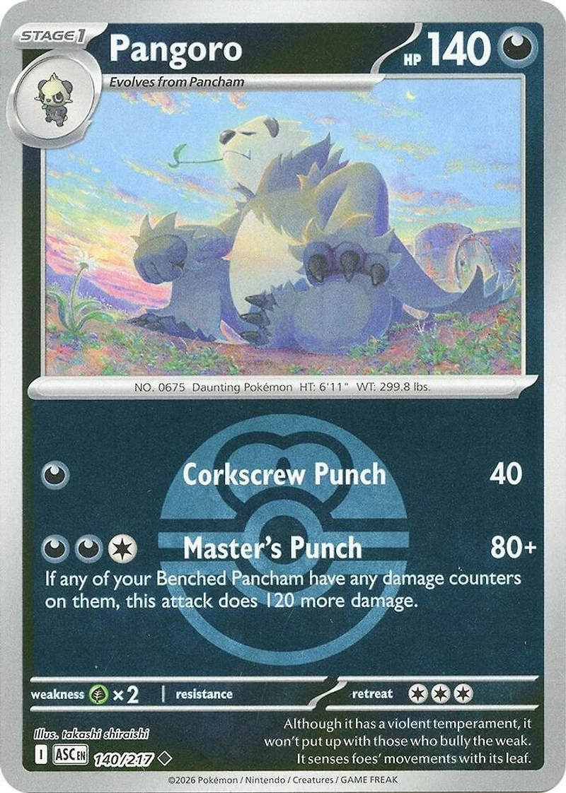 Pangoro (Love Ball) - 140/217 - Uncommon - Reverse Holo