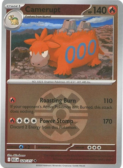 Camerupt (Quick Ball) - 028/217 - Uncommon - Reverse Holo