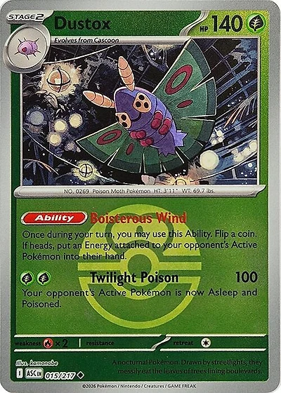 Dustox (Love Ball) - 015/217 - Uncommon - Reverse Holo