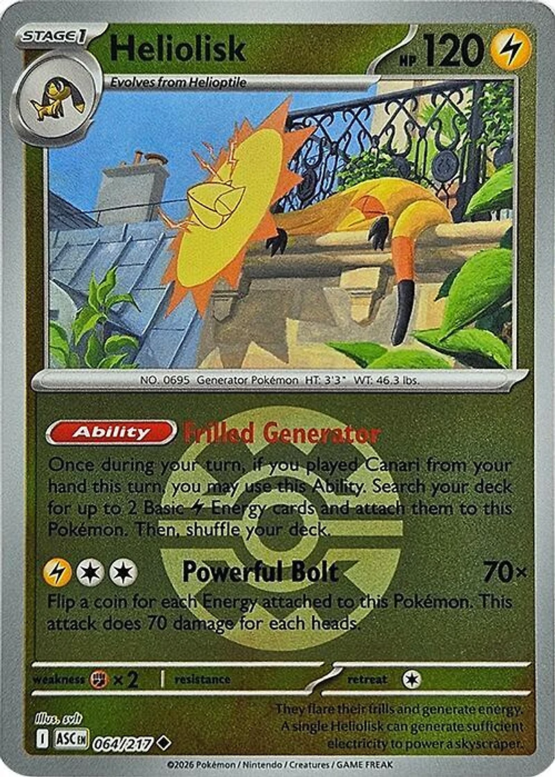 Heliolisk (Quick Ball) - 064/217 - Uncommon - Reverse Holo