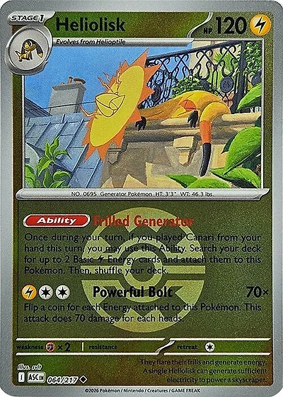 Heliolisk (Quick Ball) - 064/217 - Uncommon - Reverse Holo