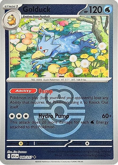 Golduck (Love Ball) - 040/217 - Uncommon - Reverse Holo