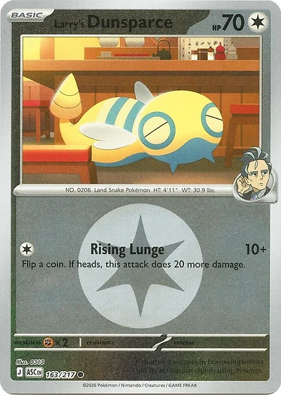 Larry's Dunsparce (Energy Symbol) - 163/217 - Common - Reverse Holo