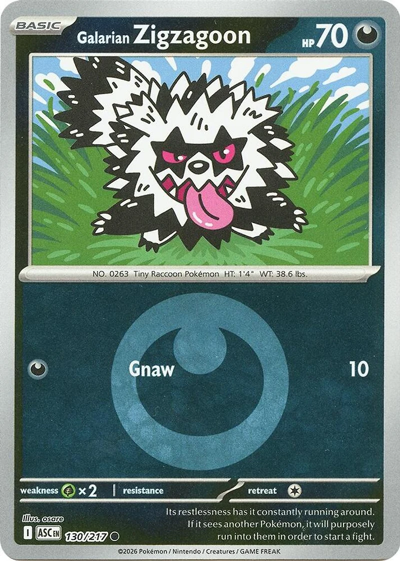 Galarian Zigzagoon (Energy Symbol) - 130/217 - Common - Reverse Holo