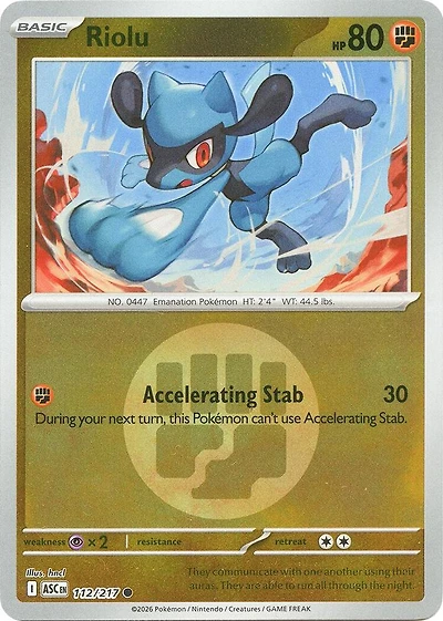 Riolu (Energy Symbol) - 112/217 - Common - Reverse Holo