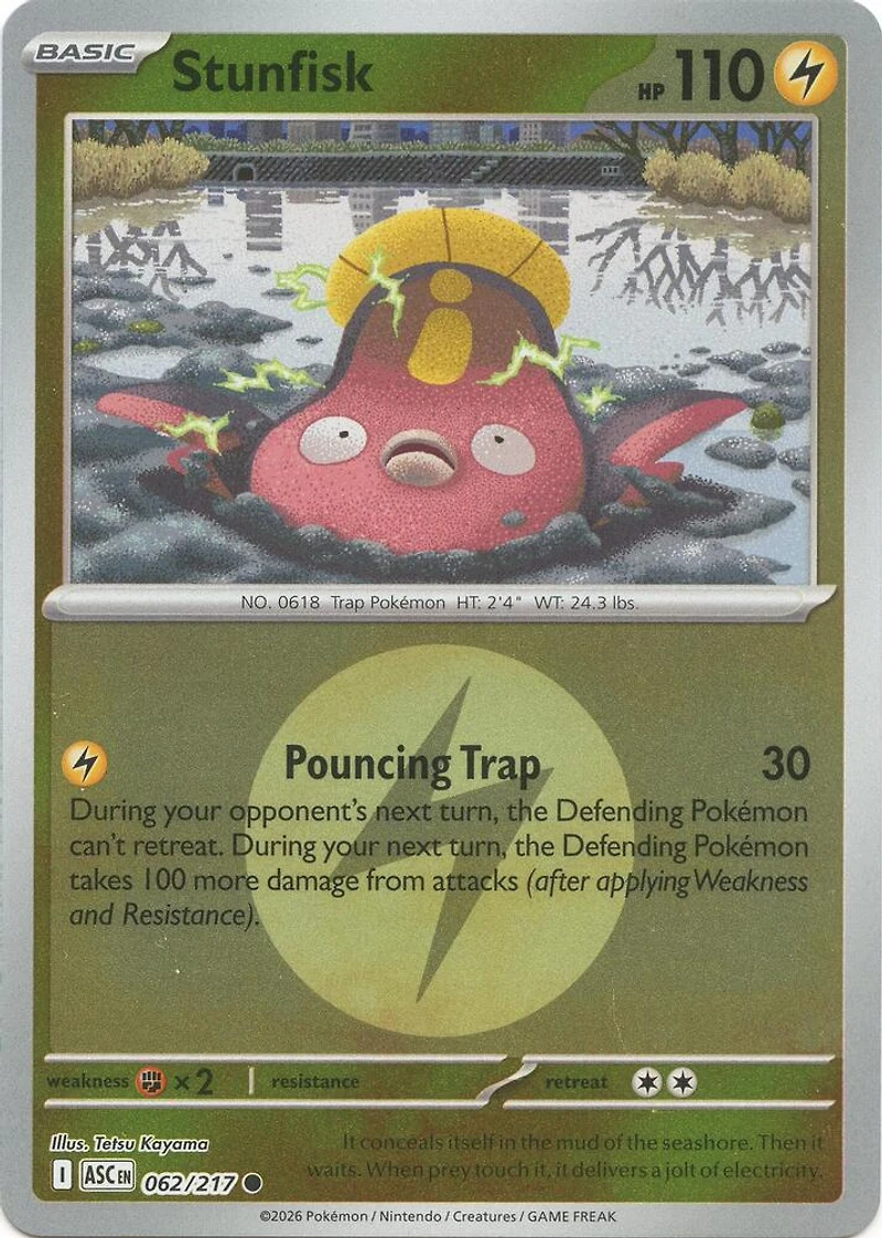Stunfisk (Energy Symbol) - 062/217 - Common - Reverse Holo