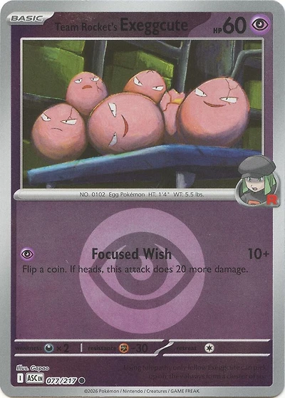 Team Rocket's  exeggcute (Energy Symbol) - 077/217 - Common - Reverse Holo