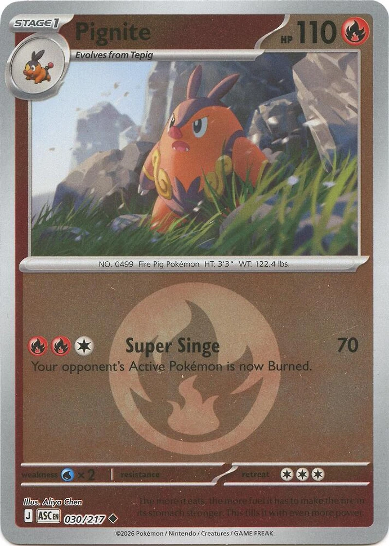 Pignite (Energy Symbol) - 030/217 - Uncommon - Reverse Holo