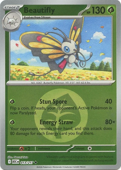 Beautifly (Energy Symbol) - 013/217 - Uncommon - Reverse Holo