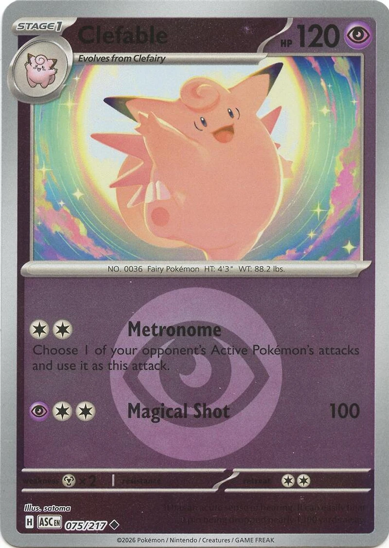 Clefable (Energy Symbol) - 075/217 - Uncommon - Reverse Holo