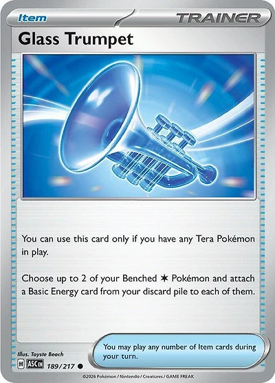 Glass Trumpet - 189/217 - Common - Reverse Holo
