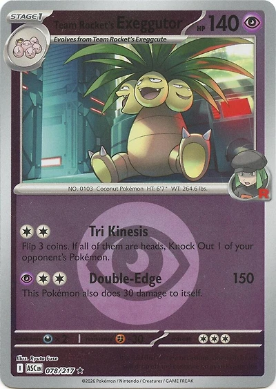 Team Rocket's exeggutor (Energy Symbol) - 078/217 - Rare - Reverse Holo