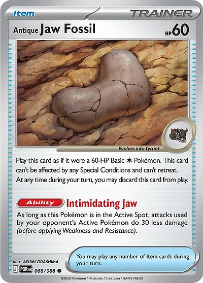 Antique Jaw Fossil - 068/088 - Common - Reverse Holo