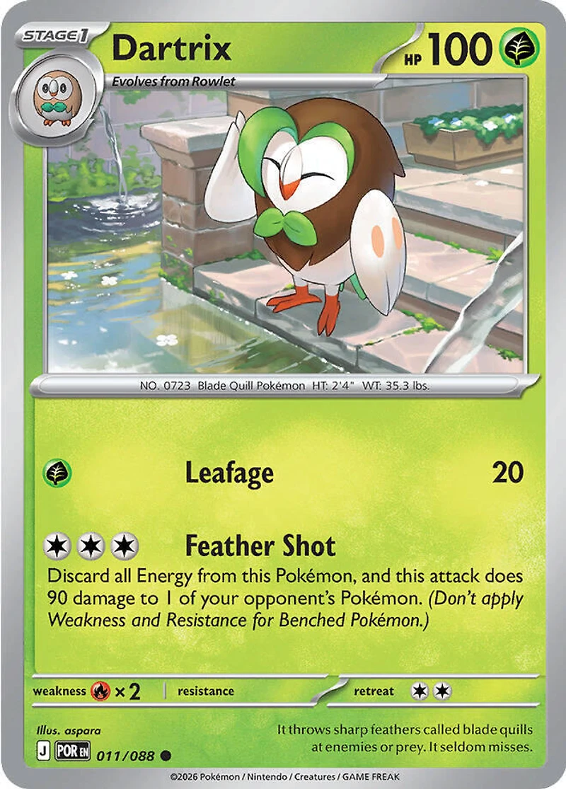 Dartrix - 011/088 - Common - Reverse Holo
