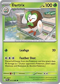 Dartrix - 011/088 - Common - Reverse Holo