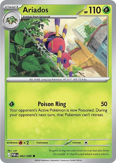 Ariados - 002/088 - Common - Reverse Holo