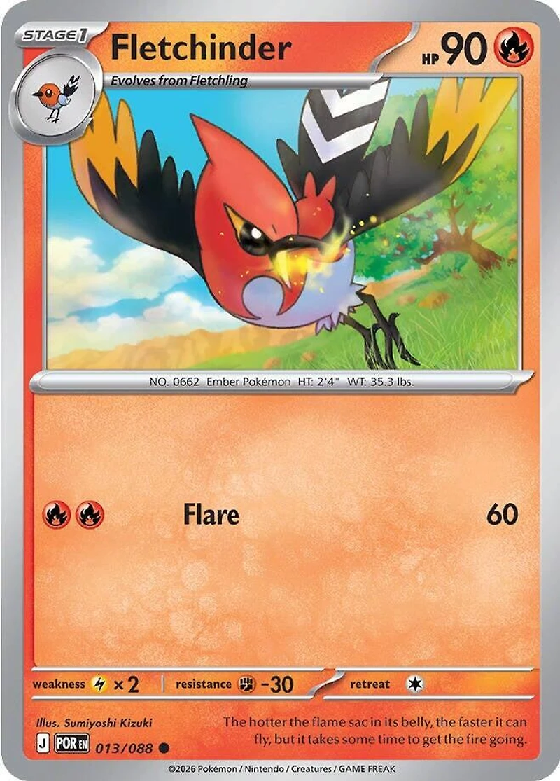 Fletchinder - 013/088 - Common - Reverse Holo