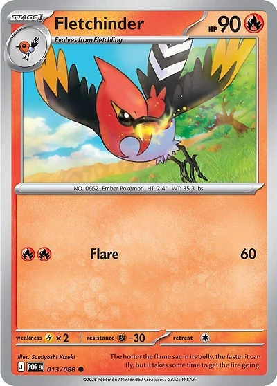 Fletchinder - 013/088 - Common - Reverse Holo