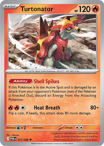 Turtonator - 017/088 - Uncommon - Reverse Holo