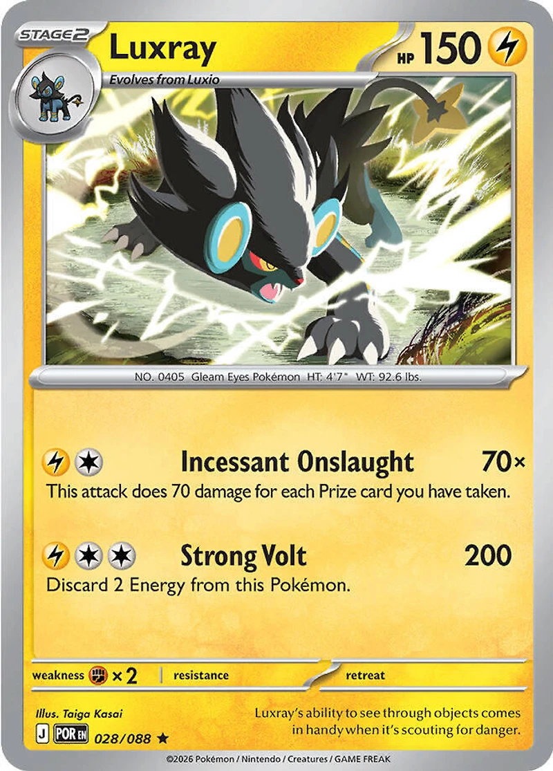 Luxray - 028/088 - Rare - Reverse Holo