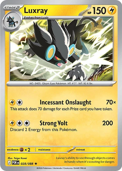 Luxray - 028/088 - Rare - Reverse Holo