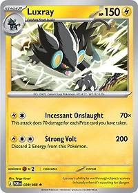 Luxray - 028/088 - Rare - Reverse Holo
