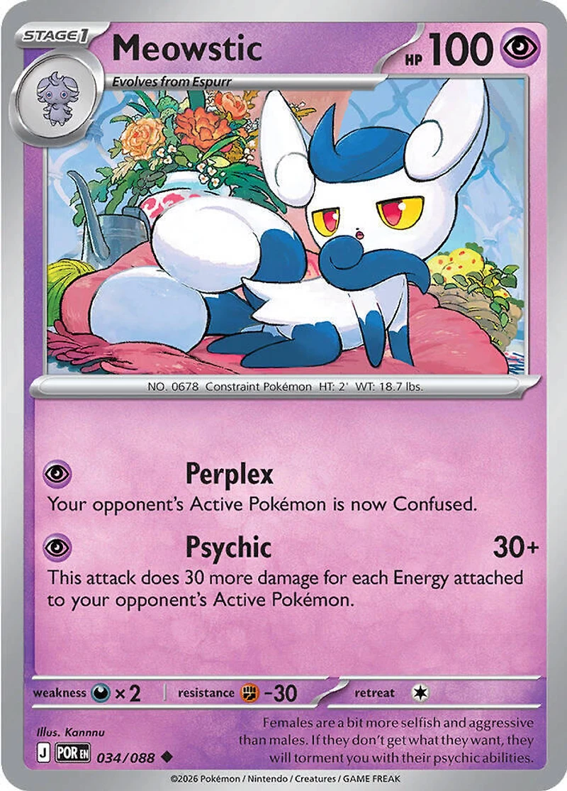 Meowstic - 034/088 - Uncommon - Reverse Holo