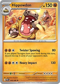 Hippowdon - 040/088 - Uncommon - Reverse Holo