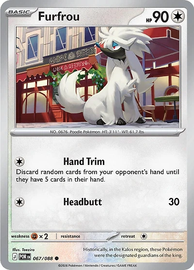 Furfrou - 067/088 - Common - Reverse Holo