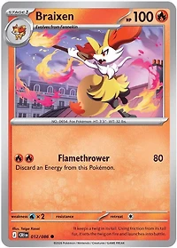 Braixen - 012/086 - Common - Reverse Holo
