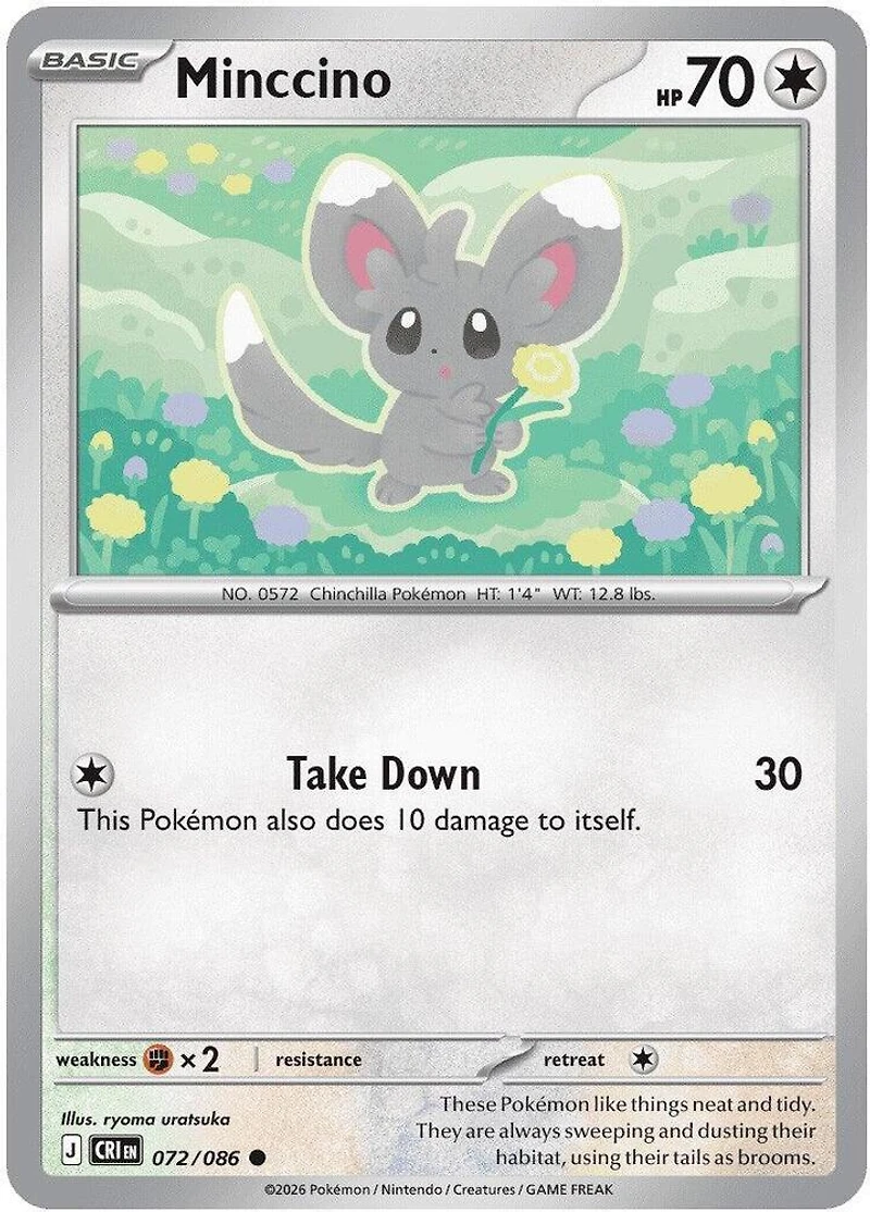 Minccino - 072/086 - Common - Reverse Holo