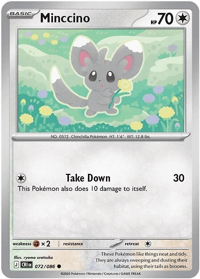 Minccino - 072/086 - Common - Reverse Holo