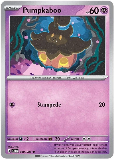 Pumpkaboo - 040/086 - Common - Reverse Holo
