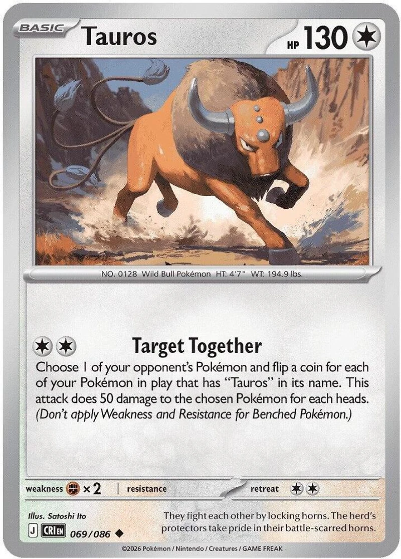 Tauros - 069/086 - Uncommon - Reverse Holo