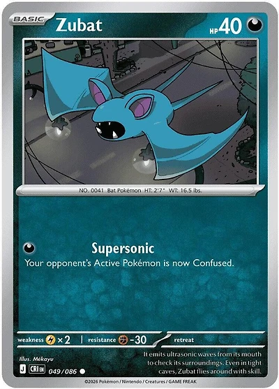 Zubat - 049/086 - Common - Reverse Holo