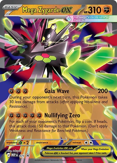 Mega Zygarde ex - MEP071 - MEP Black Star Promos