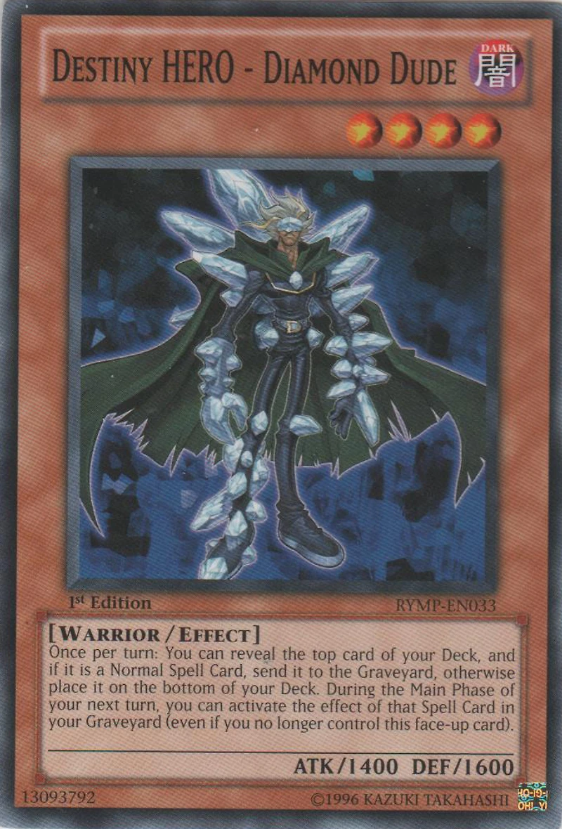 Destiny HERO - Diamond Dude - RYMP-EN033 - Common - 1st Edition