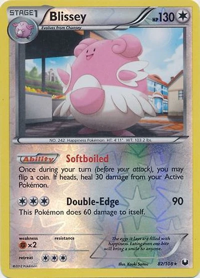 Blissey - 82/108 - Holo Rare - Reverse Holo